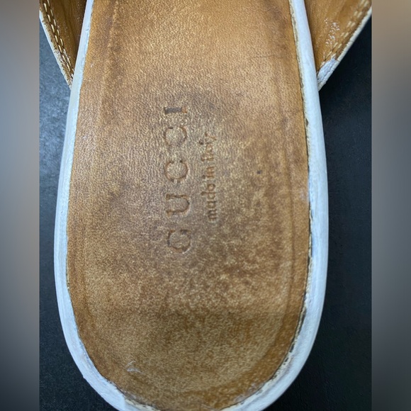 GUCCI Authentic White leather mules Size 7 Serial No: 423514 EU 37.5 Used - Picture 5 of 9